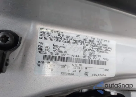 2012 Ford Focus Sel z USA, uszkodzony, nr VIN 1FAHP3M28CL289987